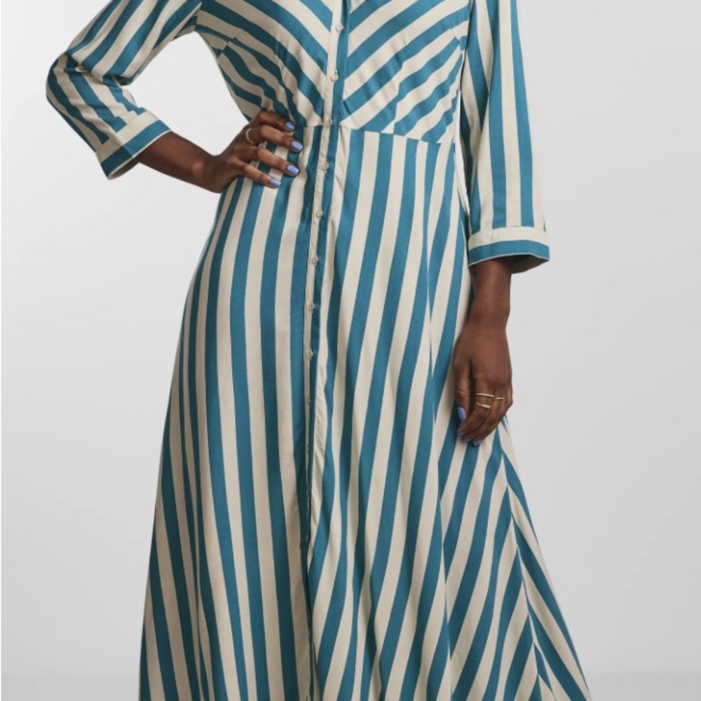 YAS Yassavanna maxi shirt dress. NWT size XS